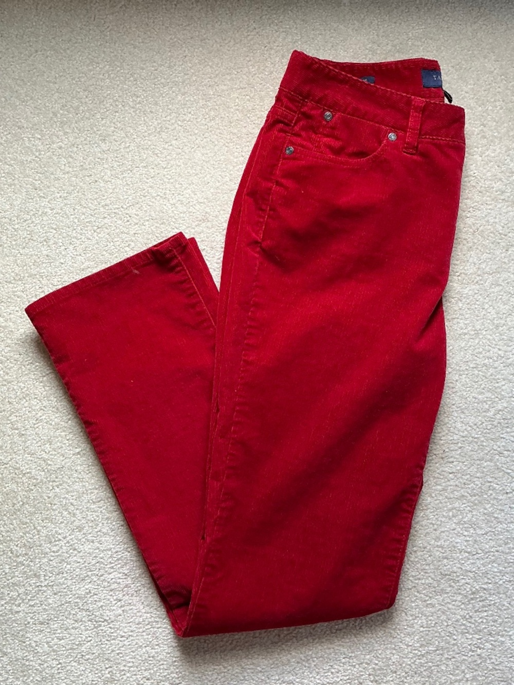 Talbots Heritage Corduroy Pants Red Size 8P